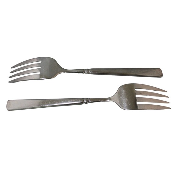 Oneida Satin Easton Stainless Flatware set of 2 serving Forks- USA - Picture 3 of 3